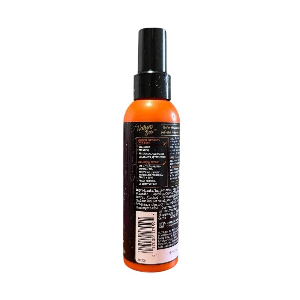 Nature‎ Box Shine Spray Apricot Oil Hair Nourishment Shine No Paraben 5.1oz